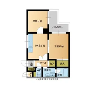 朝日プラザ大濠Ⅱ【2階】の間取り