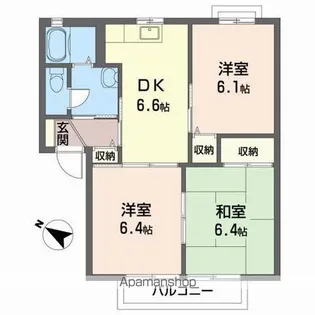 サングリーンヒル【2階】の間取り