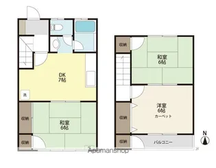 フィールドハイツA【5号室】の間取り