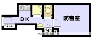仮称蛎殻町マンション【101号室】の間取り