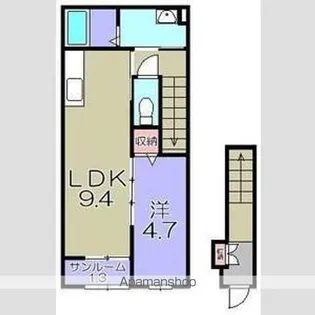 グッドライフステージ中小路【205号室】の間取り