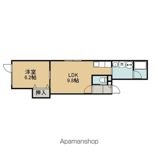 PEARL COURT K【1階】の間取り