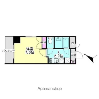 レイクパレス【6階】の間取り