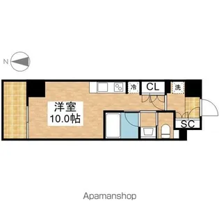 ザ・パークハビオ名古屋松原【8階】の間取り