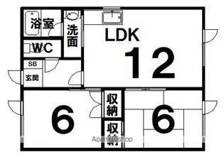 コーポいしかわ【202号室】の間取り