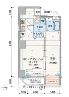 リヴシティ上野入谷【8階】の間取り