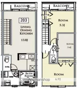 カドチテラス【2階】の間取り