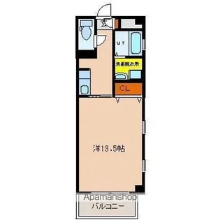 グリーンフィールド【401号室】の間取り