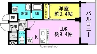 プレリス尼崎レーネヴィア【14階】の間取り