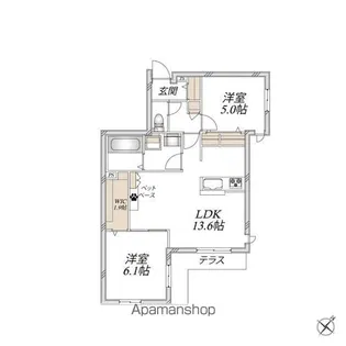 レザンテラス【1階】の間取り