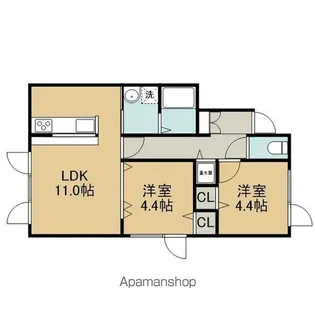 オリジン【101号室】の間取り
