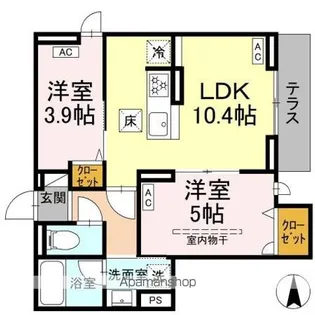 セレスティア上北沢【2階】の間取り
