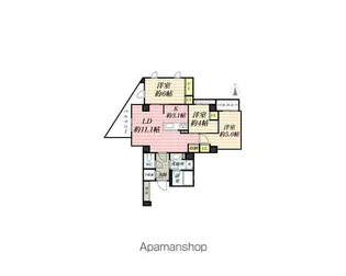 イニシア菊名桜山公園【3階】の間取り