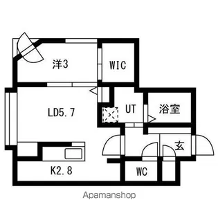ALPHA RESIDENCE 円山北2条(アルファレジデンス円山北2条)【3階】の間取り