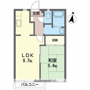 プライムパークB【2階】の間取り
