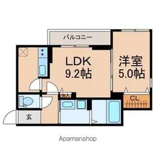 仮称)中央区宮崎町計画【201号室号室】の間取り
