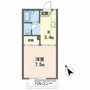 ゼルコバ【2階】の間取り