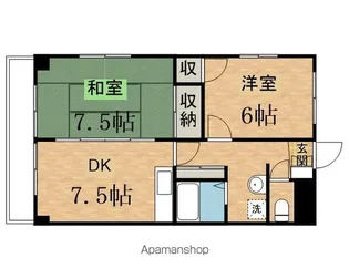 アーバンコア堀之内【3階】の間取り
