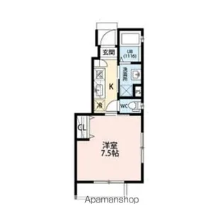アムール・パセオ【1階】の間取り
