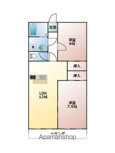 クレセント三ツ木【2階】の間取り
