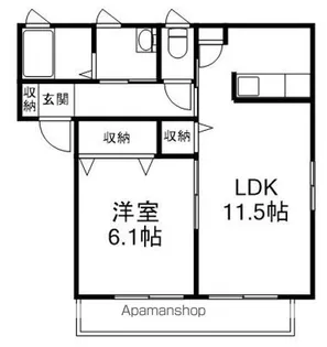 ミハス【2階】の間取り