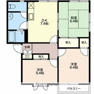 チェリーフレグランスC棟【2階】の間取り