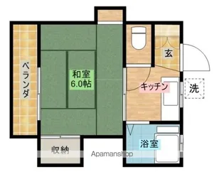 奥野ハイツ【2階】の間取り