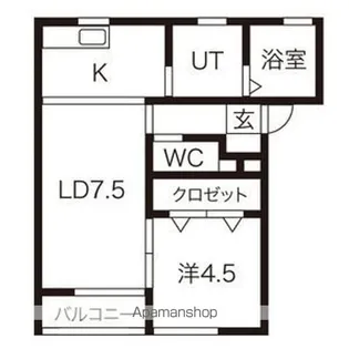 リジエールF【2階】の間取り