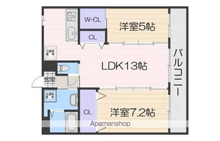 アルモコート【303号室】の間取り