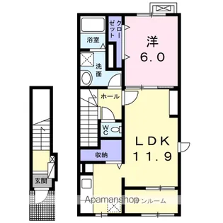 M・FLOWER Ⅰ【2階】の間取り