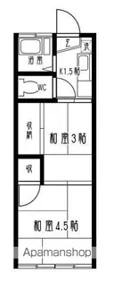 カーサ富岡東【2階】の間取り
