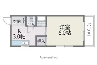 コモンズ保奈【2階】の間取り