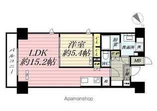 クラシアム神奈川台場【704号室】の間取り