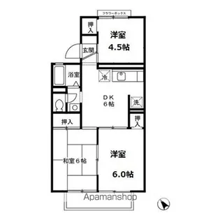 冬築タウン・パートⅡ F棟【1階】の間取り