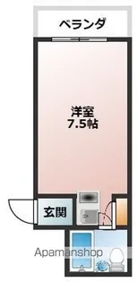 ロイヤルコーポ新通【4-M号室】の間取り