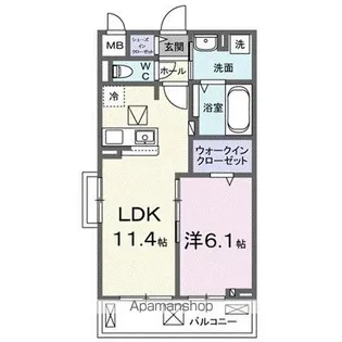 プロムナード 内谷【3階】の間取り