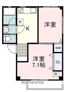 ハイツ欅【202号室】の間取り