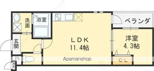 フジパレス土橋【3階】の間取り