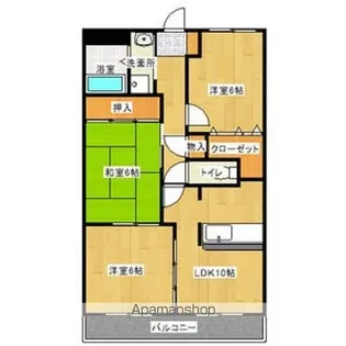 アディー緑ヶ丘【3階】の間取り