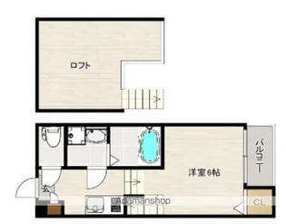 エトワール千早【1階】の間取り