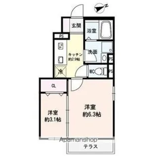 DエラングラースH仙台宮町【1階】の間取り