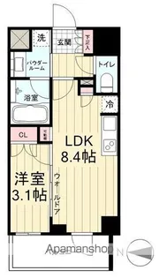 パレステージ六町Ⅴ【6階】の間取り