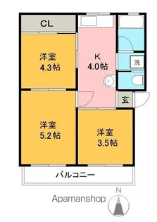 セゾン西【1階】の間取り