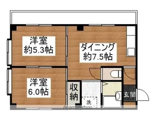 有楽コーポ【301号室】の間取り