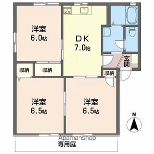 ディアス三町 A棟【1階】の間取り