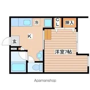 エルドラド国見B棟【105号室】の間取り