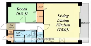 カースル守山【402号室】の間取り