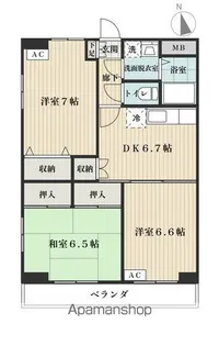 スピリトーゾ桜田東【3階】の間取り