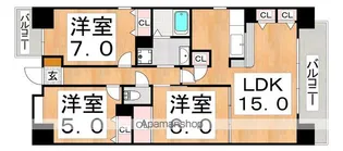東部市場前レジデンス(杭全)【2階】の間取り
