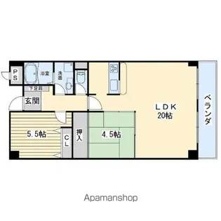 エクセル深阪【208号室】の間取り